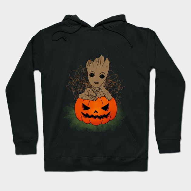 Halloween Groot Hoodie by Nykos